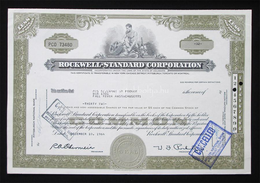 Rockwell-Standard Corporation 32 r�szv�ny 1964 / aut�ipar, rep�l�g�pek